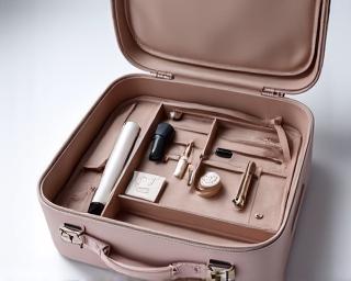 Portable beauty organizer travel case